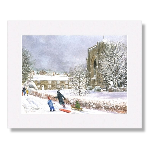 Beauchief Abbey in snow