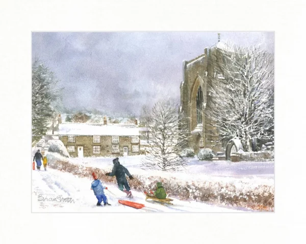 Beauchief Abbey in snow