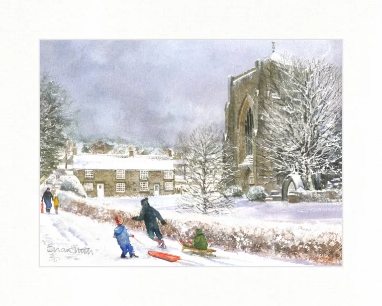 Beauchief Abbey in snow
