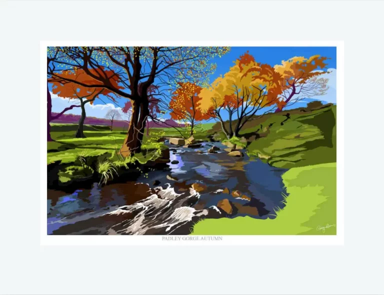 Padley Gorge - Autumn art print